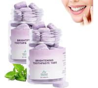 XJXZCFNB Purple Toothpaste Tablets,Whitening Toothpaste Tablets,Chewable Toothpaste Tablets,Travel Mouthwash Tablets,Removes Tooth Stains for Long-Lasting Freshness