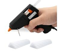 XJYMCOM 10W Hot Glue Gun Fast Heating Mini Heating Hot Melt Glue Gun Kit with 100 Pcs Premium Glue Sticks for Daily Home Repairs Crafts DIY and Sealing Perfect for Adhesive Crafts Lovers