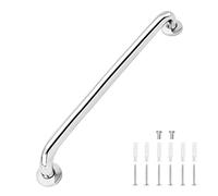 XJYMCOM 1Pcs Stainless Steel Grab Rail for Bathroom Anti Slip Handrail Bar with Mounted Screws Safety Handle Bathroom Balance for Disabled Elderly Children Pregnant Disabled Elderly Woman -19'' (50cm)