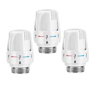 XJYMCOM 3PCS Thermostatic Radiator Head Smart Radiator Valve Replacement Head Heating System Temperature Control Valves Automatic Standard Radiator Valves Replacement for Home Office