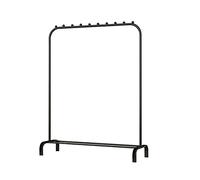 XJYMCOM Heavy Duty Clothes Rail 146X110X40cm Garment Rail with Shelves Freestanding Metal Cloth Hanger Rail Stand Clothes Drying Rack with Lower Storage Shelf (Black) (1)