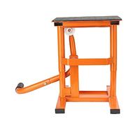 XJYMCOM Steel Motorbike Jack Lift - Rubber Platform, Crank Lift, Manual Repair, Clean Hoist Table, Assist Off-Road Dirt Bike Stand