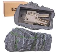 XJYXQF Hide a Key Rock, Fake Rock Key Hider for Outside, Waterproof Concealed Lockbox for Yard Garden Patio, Decorative Stone to Hide Spare Keys Secretly, Anti-Theft Outdoor Key Holder