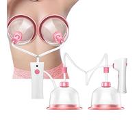 XJZHANG Electric Breast Nipple Massager, Chest Massage Machine with Simulated Human Massage Technique, Negative Pressure Vacuum Breast Cup Liposuction Device for Chest Enlargement Enhance