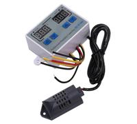 XK-W1099 Dual Digital Thermostat Humidistat Egg Incubator Temperature Humidity Controller Regulator Boris gray white