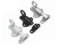 XK1017 Aluminum Alloy Automatic Spring Bolt Door and Window Steel Aircraft Lock Push Loc 1Pcs(Black+White)