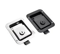 XK104S 119 Long Stainless Steel Panel Lock with Lock Strap Hook 1Pcs(Black)