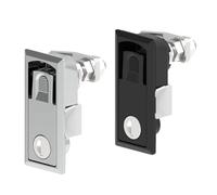 XK146-3 Industrial Electric Cabinet Black Plastic Keyless Percussion Close Inline Panel Latch Lock 1Pcs(XK146-3LW)