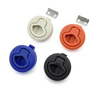 XK246-61 Unlock Plastic Black Red Blue White Circular Pull Ring Lock 1Pcs(XK246-61B)