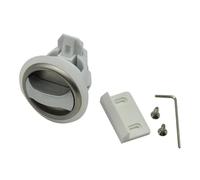 XK256 White Plastic Impact Type RV Lock The Interior Door of The RV Rotates to Open The Drawer Wardrobe Circular Lock 1Pcs