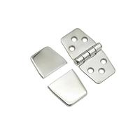 XK451 Removable Cover Conceal 316 Stainless Steel Mirror Polished Hinged Marine Industrial Hinge 1Pcs
