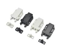 XK811-2 Concealed Type Large Black White Press The Plastic Door Stopper One Key Switch 1Pcs(XK811-2B1)