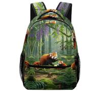 XKASKDFKE Animal Daypack for Children - Cute Red Panda Themed + Emergency Whistle Included One Size