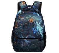 XKASKDFKE Art Horse Themed Kids Backpack Animal - Adjustable Straps & Emergency Whistle Included One Size