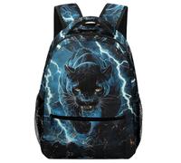 XKASKDFKE Children's Black Panther Art Backpack Animal - Padded for Comfort, Holds Books//Snacks One Size