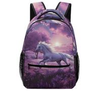 XKASKDFKE Compact Animal Backpack Art Horse - Ultra-Lightweight Carry + Side Umbrella Slot One Size