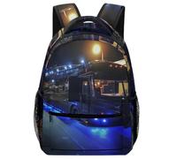 XKASKDFKE Cool Truck Transportation Kids Backpack - Adjustable Straps & Dual Mesh Organisers One Size