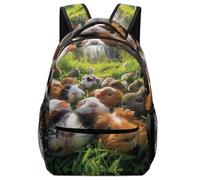XKASKDFKE Ergonomic Kids Backpack Animal - Cute Guinea Pig Theme with Pressure-Relief Straps One Size