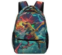 XKASKDFKE Ergonomic Kids Backpack Animal - Dinosaur Theme with Pressure-Relief Straps One Size