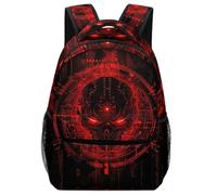 XKASKDFKE Ergonomic Kids Backpack Plant - Artistic Skull Theme with Pressure-Relief Straps One Size