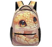 XKASKDFKE Kids Travel Backpack Majestic Snake Animal - Side Umbrella Holder & Book Compartment One Size