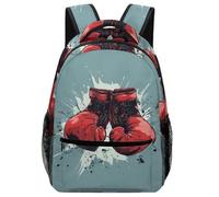 XKASKDFKE Lightweight Creative Images Backpack for Kids - Boxing Gloves Design + Breathable Mesh Back One Size