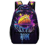 XKASKDFKE Outdoor Ready Sports Backpack Cool Basketball - Hydration Pocket + Durable Twill Fabric One Size