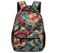XKASKDFKE Parent-Recommended American Football Backpack Gridiron - Durable & Easy to Clean One Size