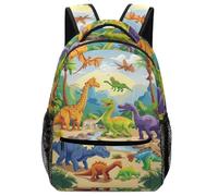 XKASKDFKE Sturdy Twill Fabric Backpack Animal - Dinosaur Themed Kids Day Bag One Size