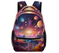XKASKDFKE Toddler Backpack Celestial - Planet Universe Art Print, Foam Padded Shoulder Straps One Size