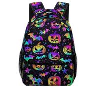XKASKDFKE Toddler Backpack Gourd - Halloween Pumpkin Art Print, Foam Padded Shoulder Straps One Size