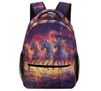 XKASKDFKE Toddler Daypack Animal - Cool Horse Themed with Detachable Security Whistle One Size