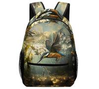 XKASKDFKE Toddler Daypack Animal - Kingfisher Bird Themed with Detachable Security Whistle One Size