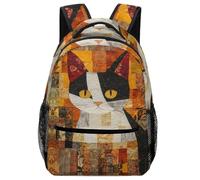 XKASKDFKE Trendy Artistic Cat Kids Backpack Animal - Cute/Cool Patterns & Practical Pockets One Size