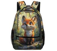XKASKDFKE Unisex Kids Backpack Animal - Beautiful Fox Design with Safety Whistle Feature One Size