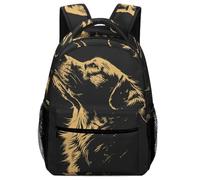 XKASKDFKE Water-Resistant Golden Retriever Art Backpack Animal - Easy Wipe Clean & Study Organiser One Size