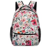 XKASKDFKE Watercolor Flowers Themed Kids Backpack Plant - Adjustable Straps & Emergency Whistle Included One Size