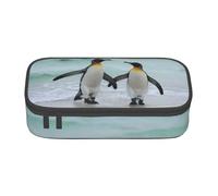 XKBFKLKMC Cute Penguin 3D Print Pencil Case Large Capacity with Compartments, School Pen Case Stationery Organizer, Pencil Pouch for Girls Boys Students