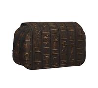 XKBFKLKMC Large Pencil Case Ancient Egyptian Hieroglyph 3D Print Double Zippers Pencil Pen Bag Pouch - Stylish Stationery Storage Organizer for School, Students, Girls, Boys, and Adults