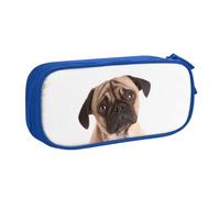 XKBFKLKMC Pencil Case Cry Pug Print Large Capacity Pencase with Compartments Zip, Pencil Pen Pouch Stationery Bag Storage Organizer for Boys Girls Students College School Office