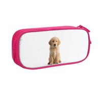 XKBFKLKMC Pencil Case Golden Retrievers Print Large Capacity Pencase with Compartments Zip, Pencil Pen Pouch Stationery Bag Storage Organizer for Boys Girls Students College School Office