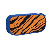 XKBFKLKMC Pencil Case Orange Tiger Leopard Print Large Capacity Pencase with Compartments Zip, Pencil Pen Pouch Stationery Bag Storage Organizer for Boys Girls Students College School Office
