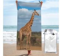 XKBFKLKMC Soft Beach Towel Giraffe Under The Tree In Africa - Extra Large 160x80cm Microfiber Beach Towels,Quick Dry,Super Absorbent,Sand Free,Lightweight,Perfect For Travel,Swimming,Camping,Yoga