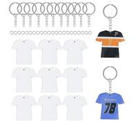XKCWXY 72Pcs Sublimation Keychain Blanks Bulk - Sublimation Blanks Keychain with White Protective Film - MDF Sports Keychain - Heat Transfer Keychain Blanks Double Sided, L, wood,iron, No Gemstone