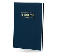 XKDOUS Church Notes Journal, Sermon Notes Christian Notebook, Linen Hardcover Guided Bible Study Journal to Record Key Points, Notes and More, Christian Gifts for Women Men, Navy