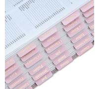 XKDOUS Leather Bible Tabs, Pink Bible Tabs for Women Study Bible, Gold Foil Bible Book Tabs, Bible Study Supplies, 66 Bible Tabs for Old and New Testament, Additional 9 Tabs