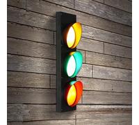 XKEDNMF 15W (5Wx3) Wall Sconce Lights,LED Traffic Light,Retro Industrial,with Remote Control,for Home,Restaurant,Hotel,Bar,Theme,Party