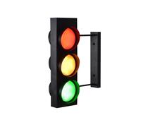 XKEDNMF Industrial Wall Lamp for Indoor and Outdoor, Max 30W (5Wx6),Traffic Light Wall Decor LED Dimmable Traffic Lamp, with Remote Control, for Room Bedroom Bar Cafe or Themed Parties