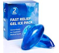XKETA Hemorrhoid Treatment Ice Pack - Ultra-Soft Cooling Gel Packs for Fast Relief, No Mess, Home Use for Hemorrhoid Sufferers & New Moms with Hemorrhoids, 2 Storage Case Included