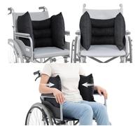 XKETA Lateral Support Cushion for Wheelchair: Posture Support Back Pain Relief for Pressure Reduction - Elderly Disabled Stroke & Spinal Instability Patients - Removable Washable Cover Black